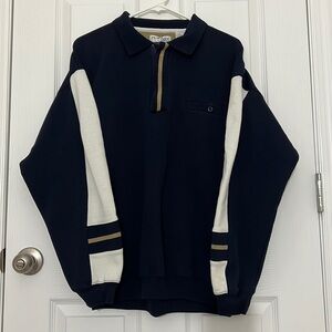 Original Penguin mens navy 1/4 zip fleece